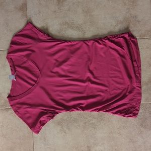 Pink t-shirt with ruched sides